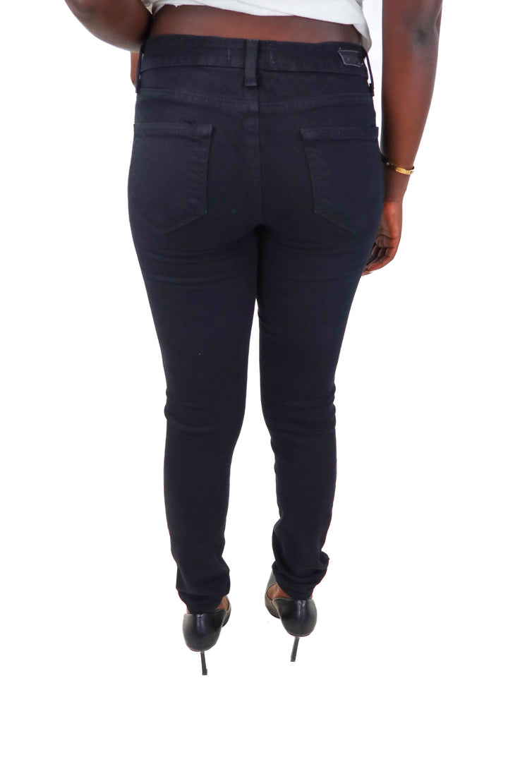 Paige black distressed skinny jeans (25)
