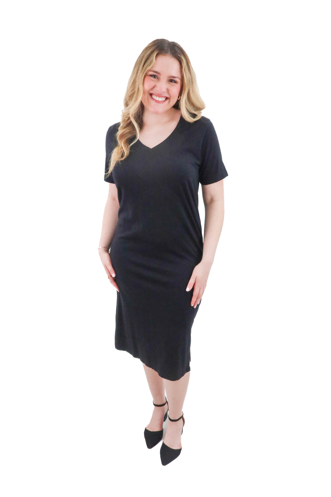 Michael Stars black tshirt midi dress (m; retail $148)