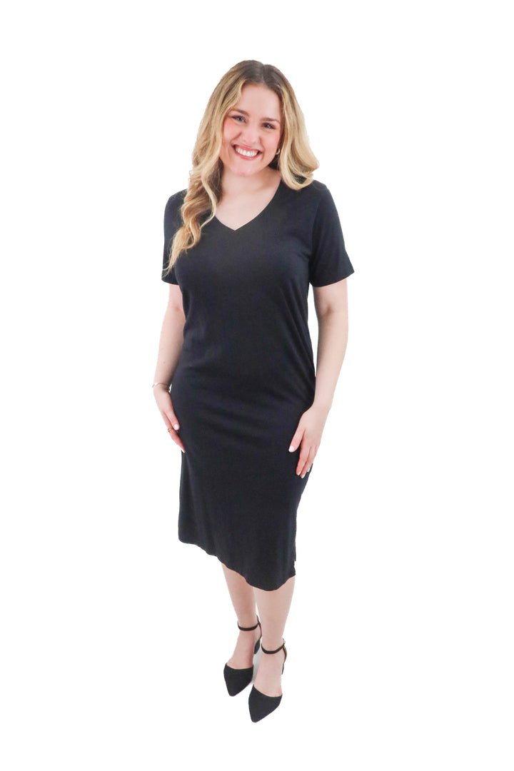 Michael Stars black tshirt midi dress (m; retail $148)