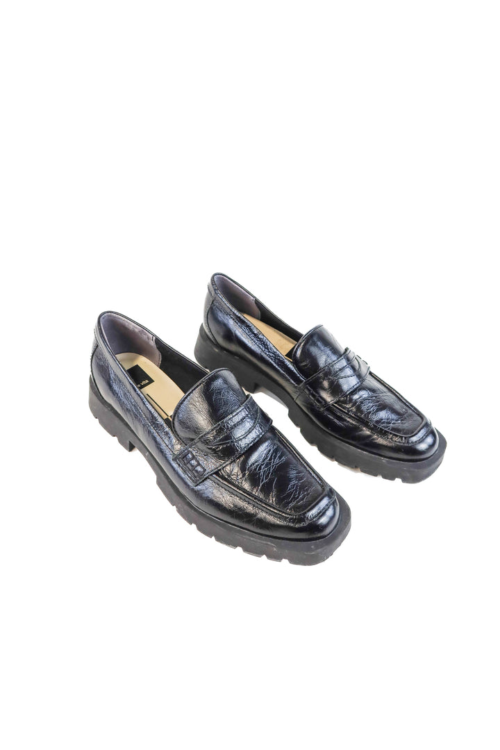 Dolce vita black patent loafers (10; retail $140)