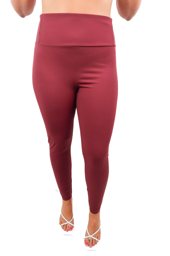 Yitty burgundy leggings (XL; retail $64.95) NWT