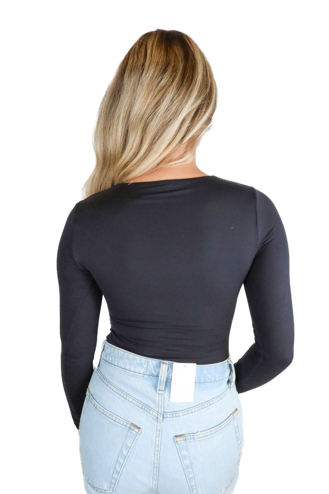 pumiey black long sleeve bodysuit (s)