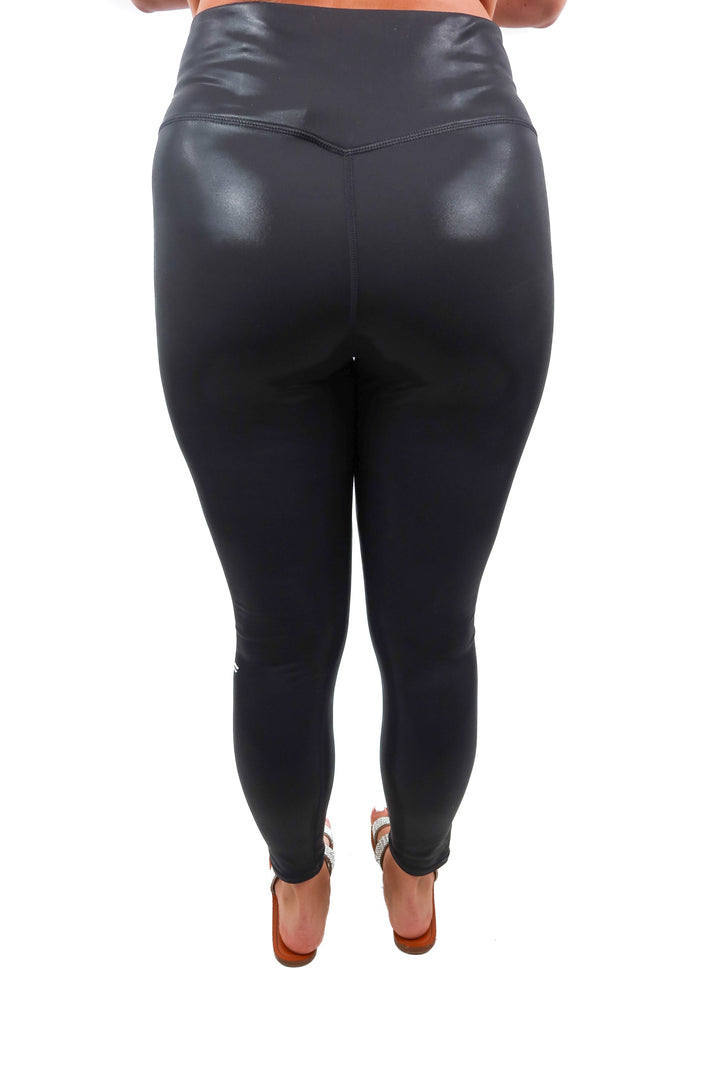 Fabletics black shine leggings (XL; retail $69.95) NWT