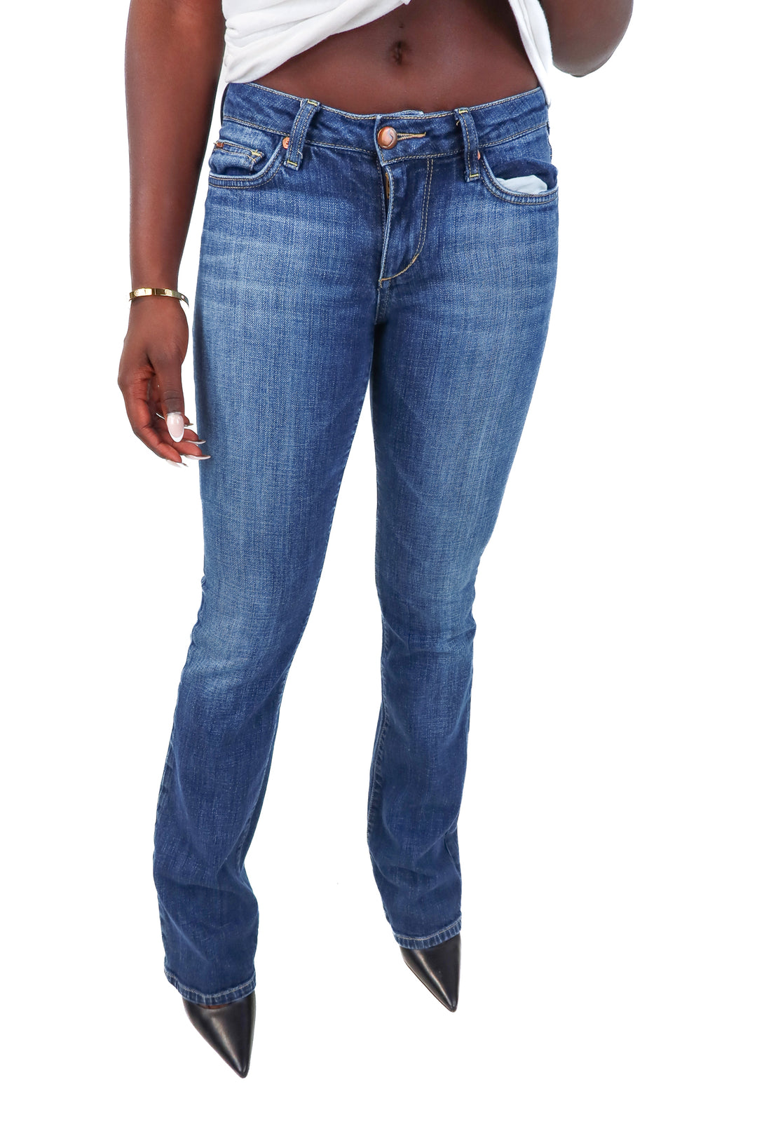 Joes medium wash flare jeans (26)