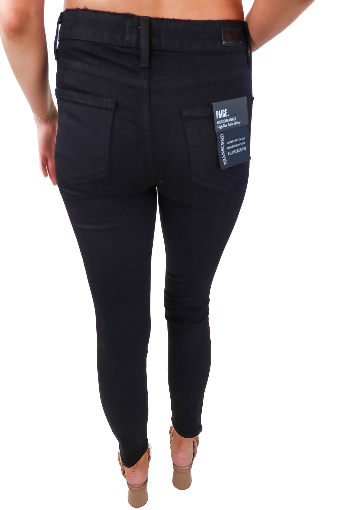 Paige black distressed jeans (26)