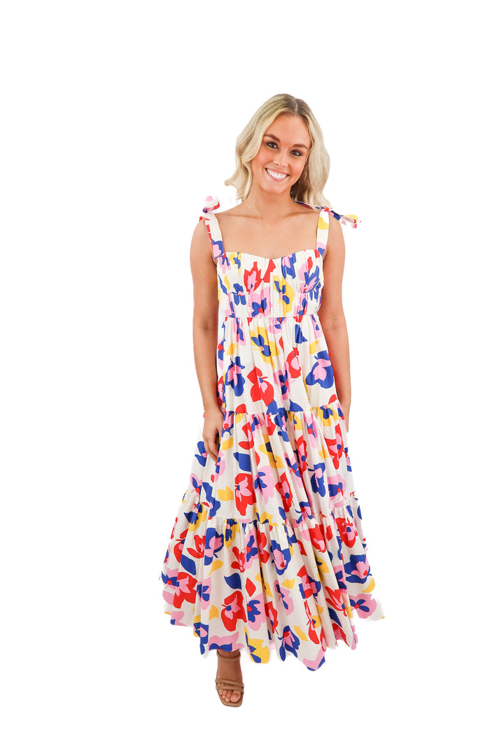Kate Spade white/pink floral maxi dress (2; retail $318)