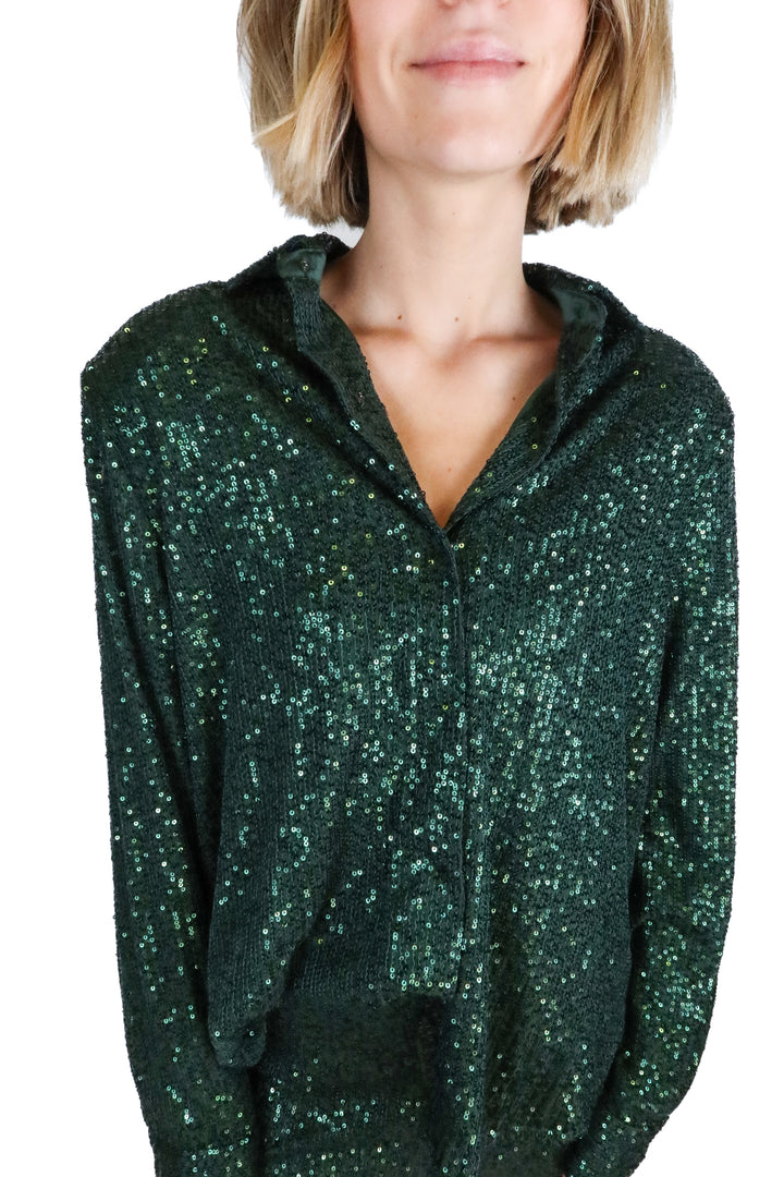 Mable Forest Green Sequin Set (S)