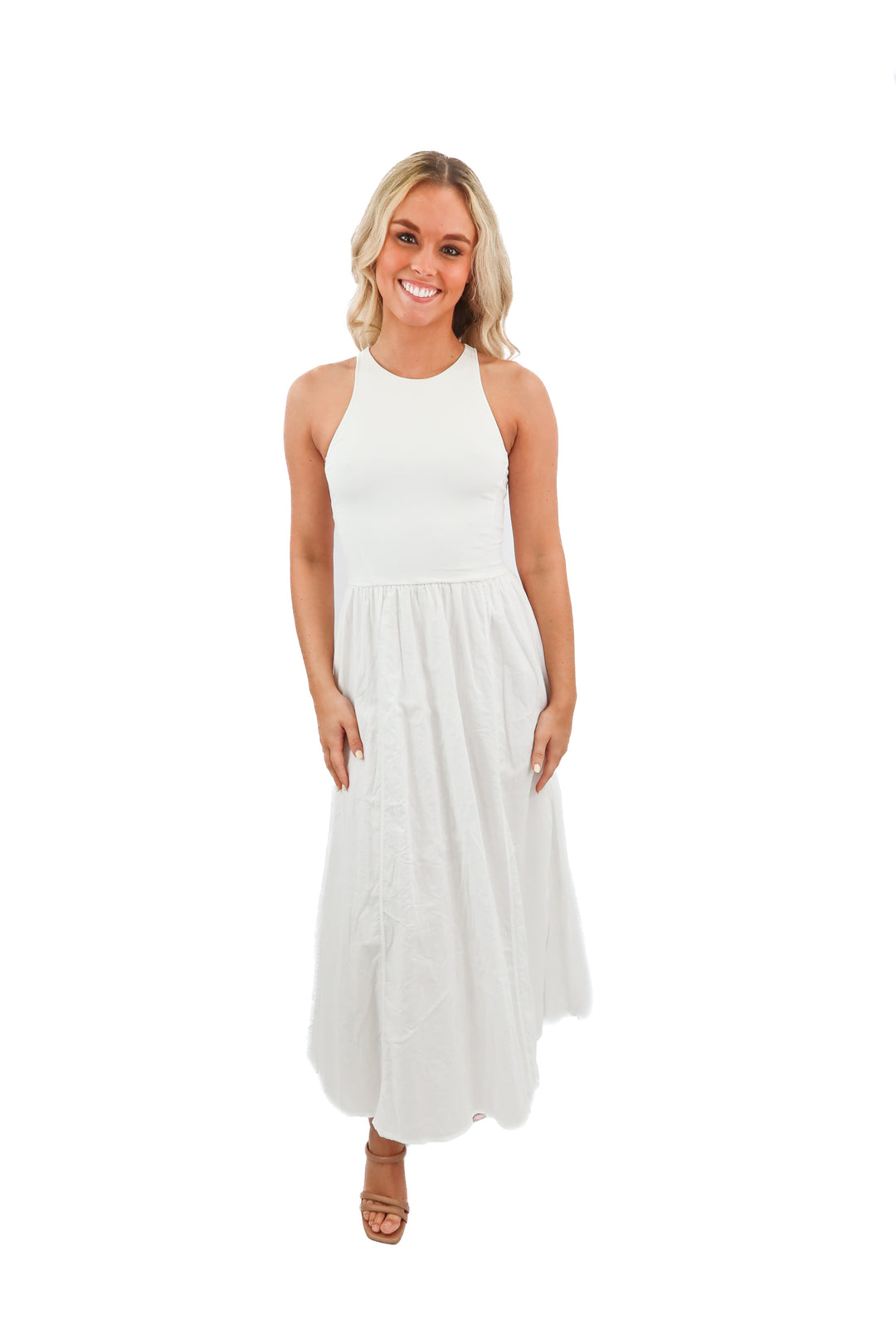 ATM white maxi dress (XS; retail $175)