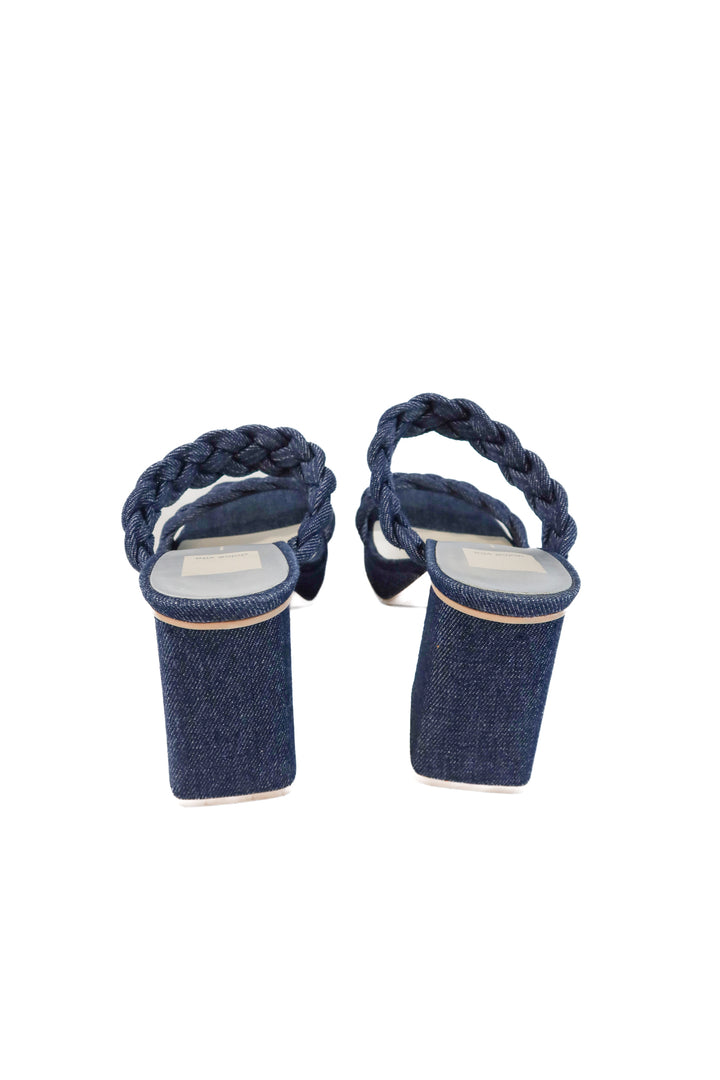 Dolce vita denim braided heels (8.5)