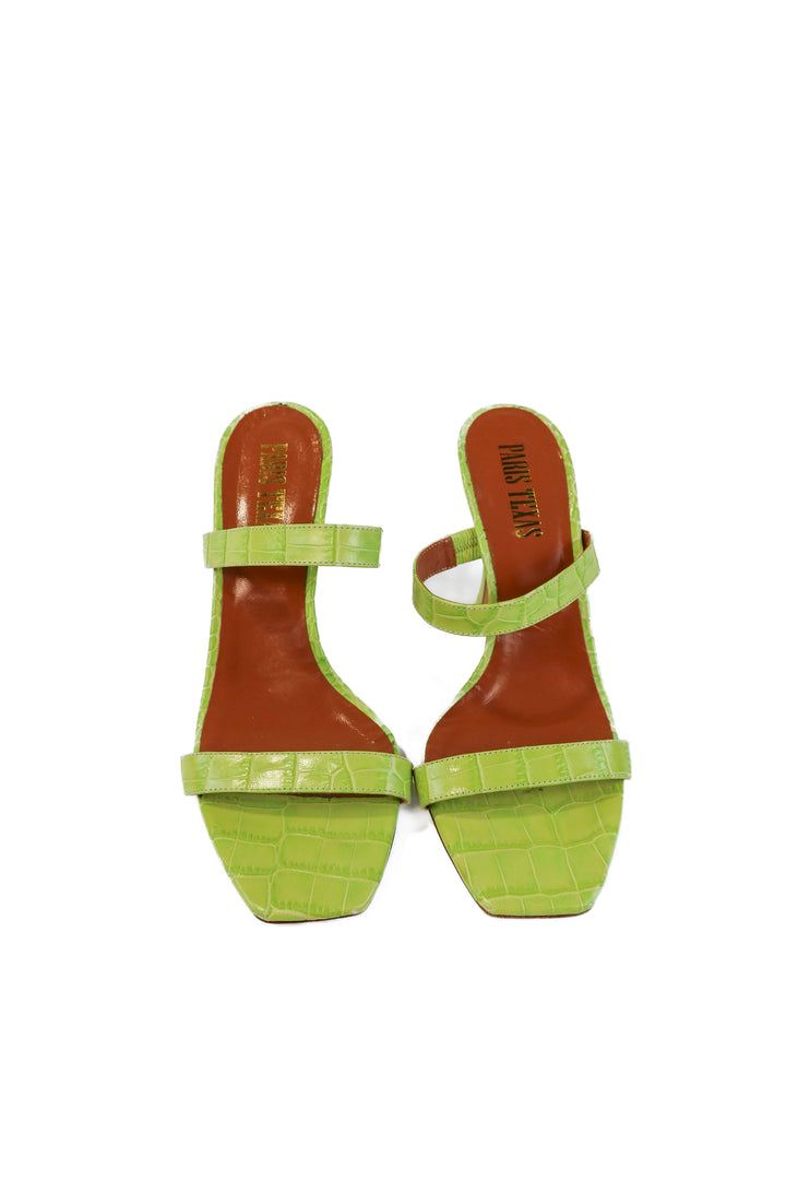 Paris Texas green snakeskin heels NWOT (8; retails for $275)