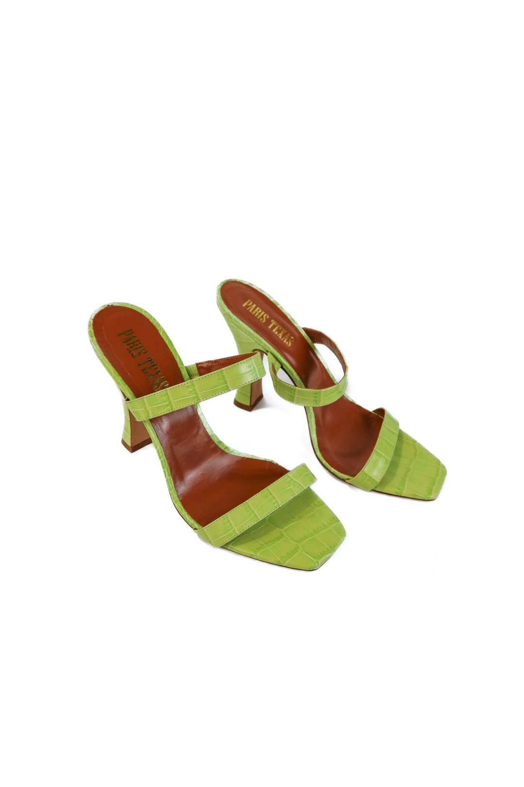 Paris Texas green snakeskin heels NWOT (8; retails for $275)