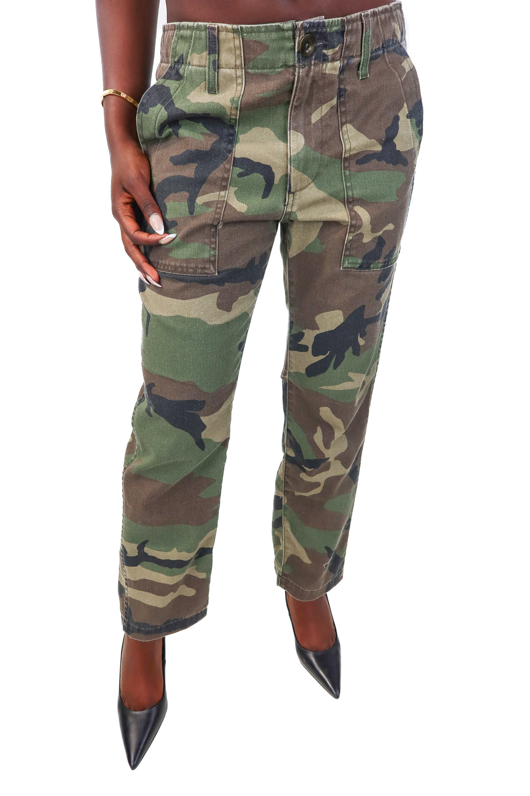 Trave camo pants (26; retails $275)