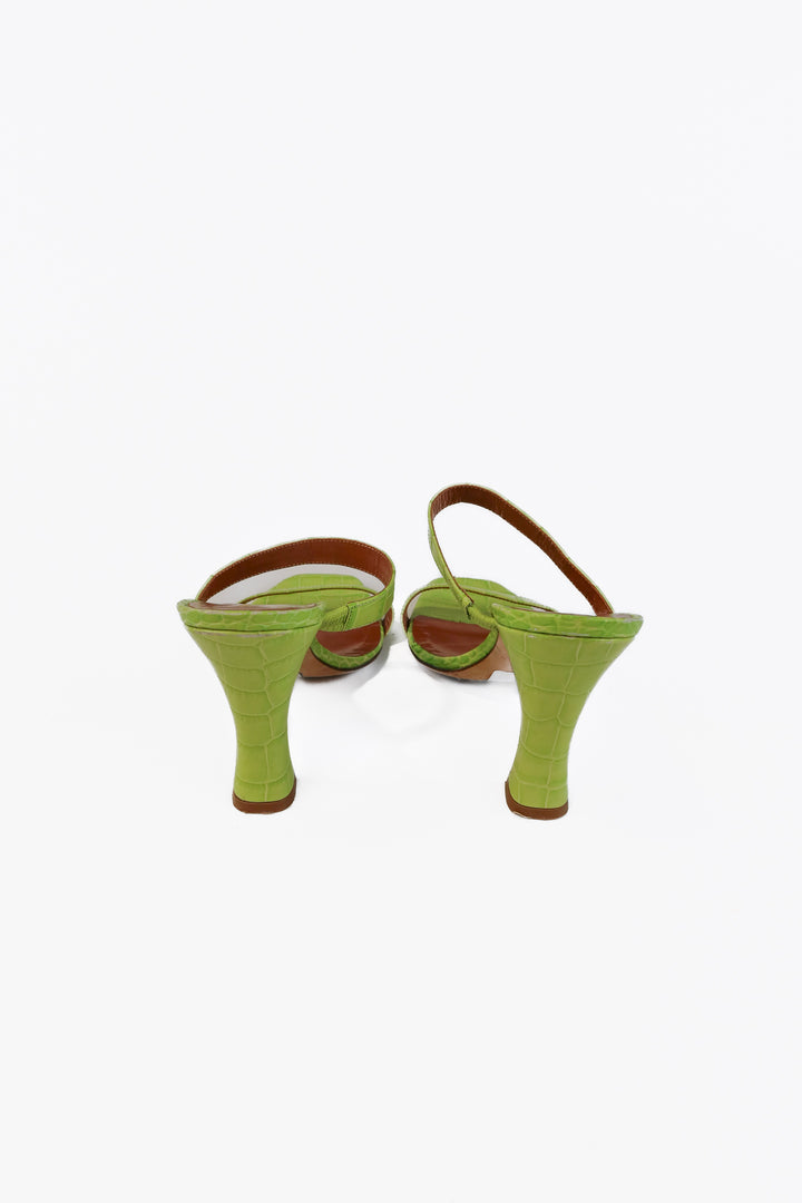 Paris Texas green snakeskin heels NWOT (8; retails for $275)