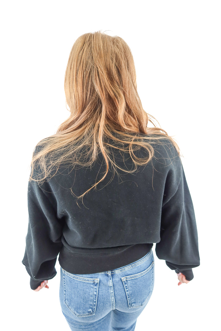 wsly black crewneck sweatshirt (s; retail $79)