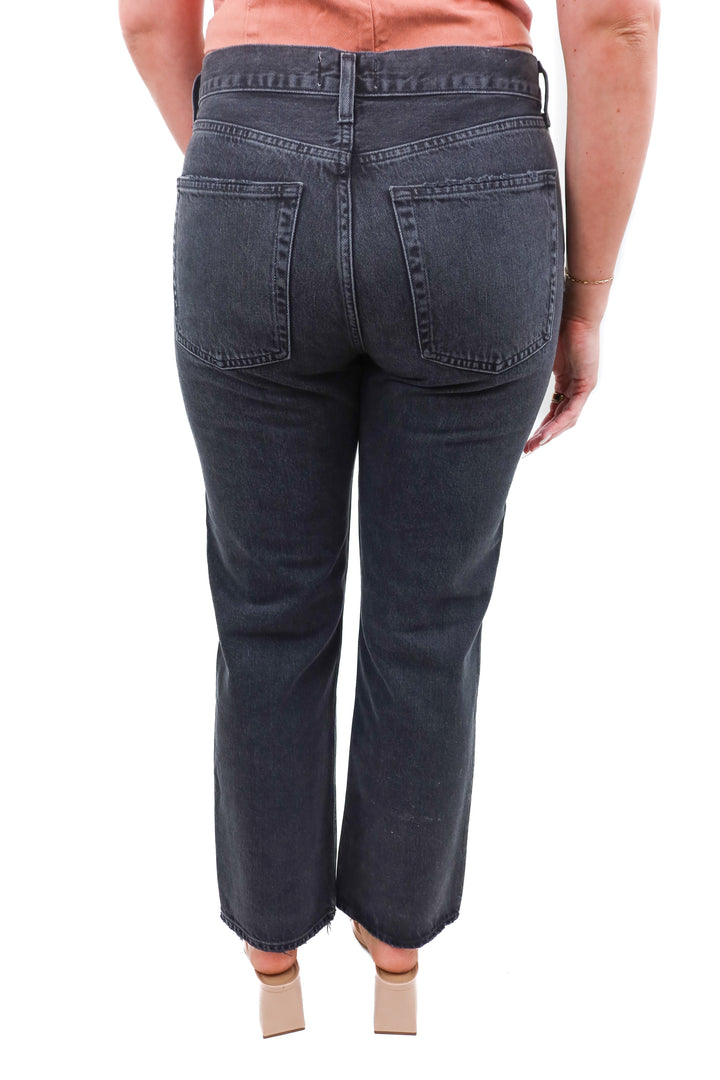 agolde black straight leg jeans (29)