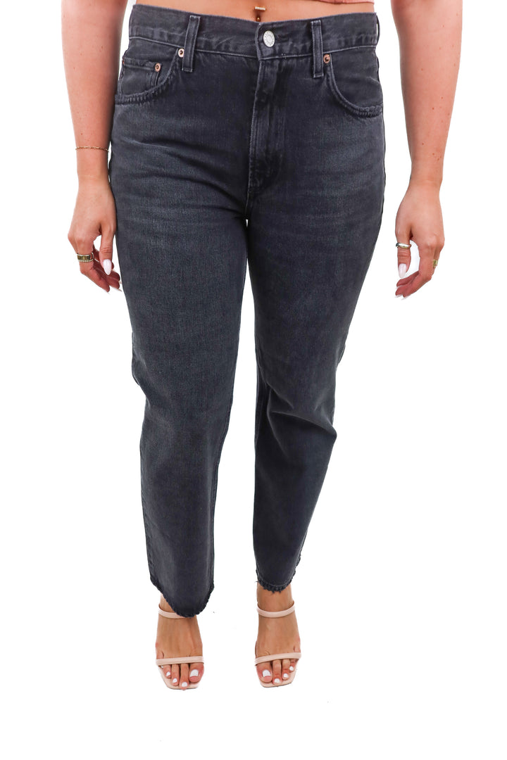 agolde black straight leg jeans (29)