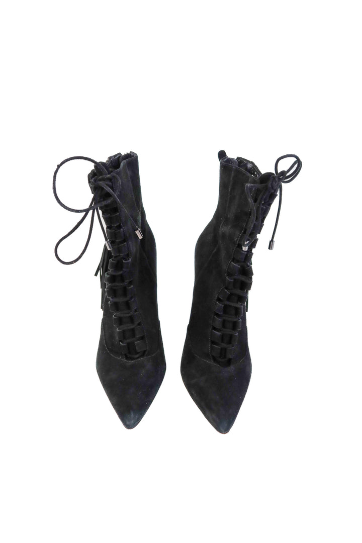 Alexandre Birman black fringe booties (7.5; retail $995)