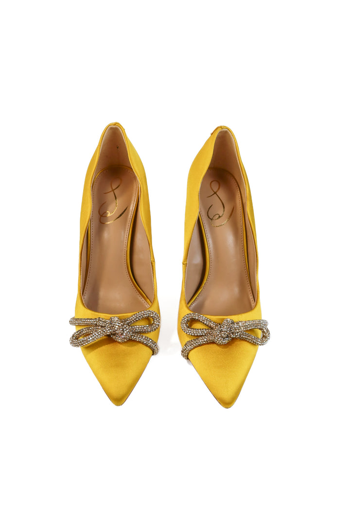 Sam Edelman yellow rhinestone heels (7.5)