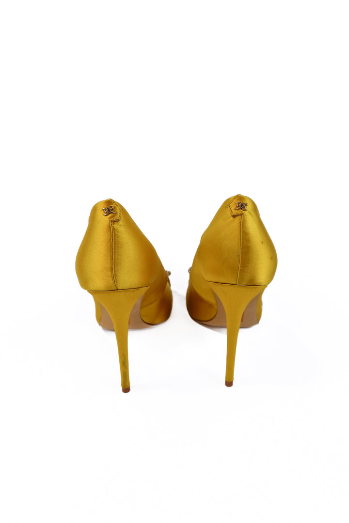 Sam Edelman yellow rhinestone heels (7.5)