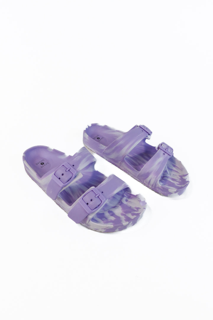 Shade & Shore purple marble slides (10)