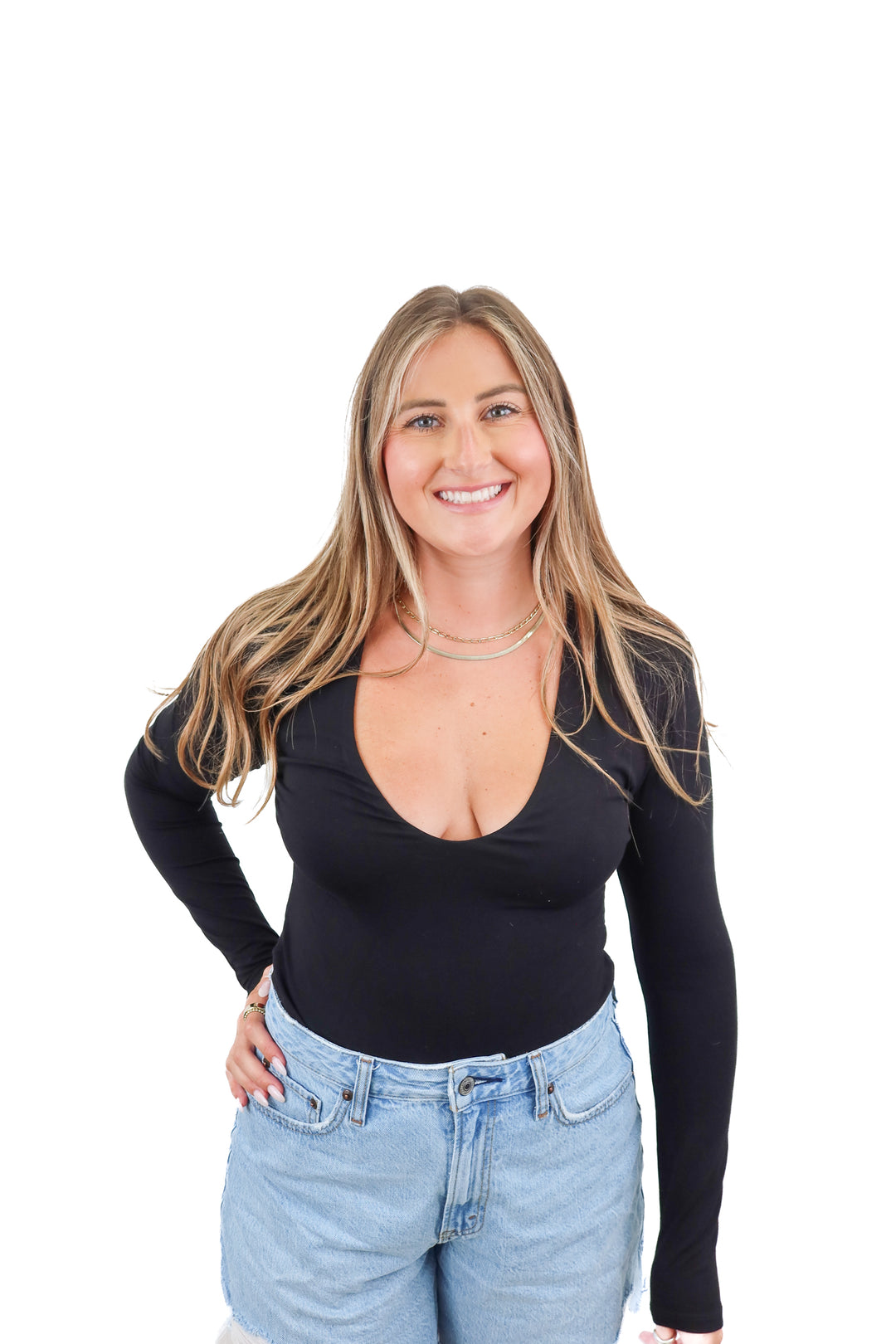 good american black long sleeve bodysuit (3)