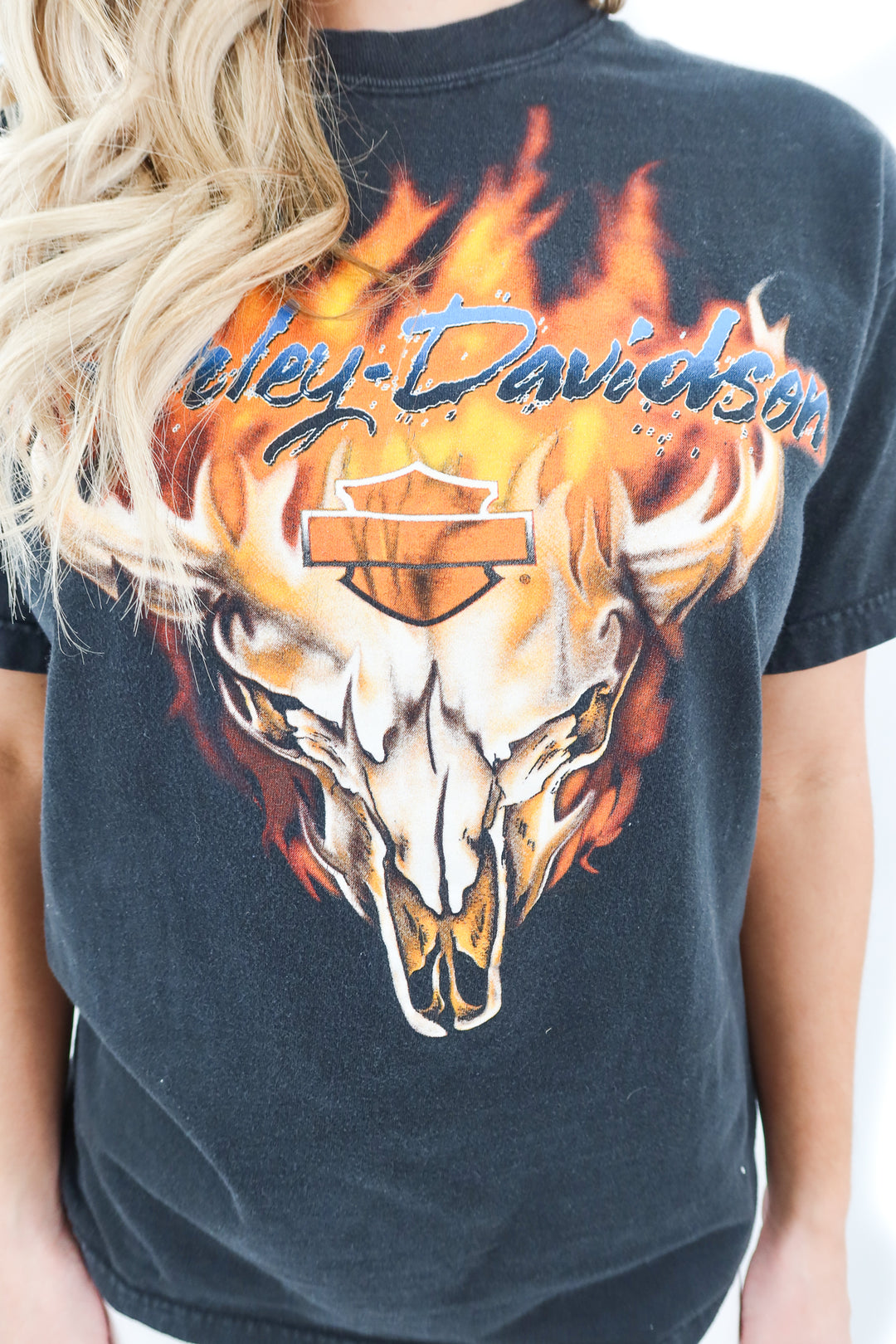 harley davidson black graphic tee (M)