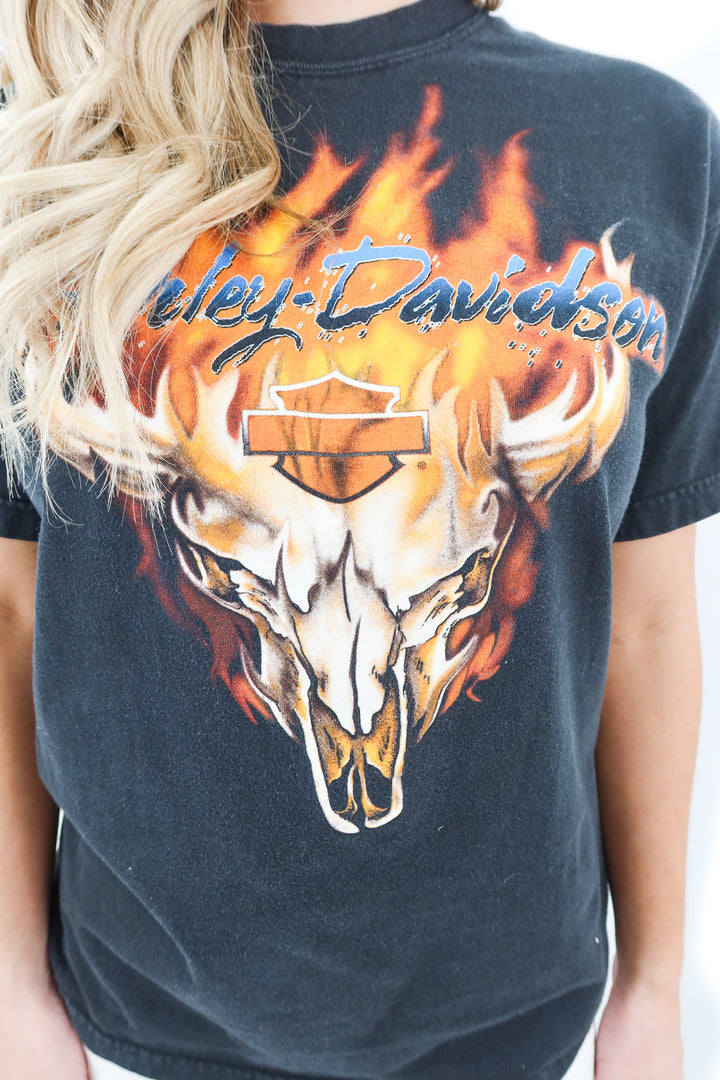 harley davidson black graphic tee (M)