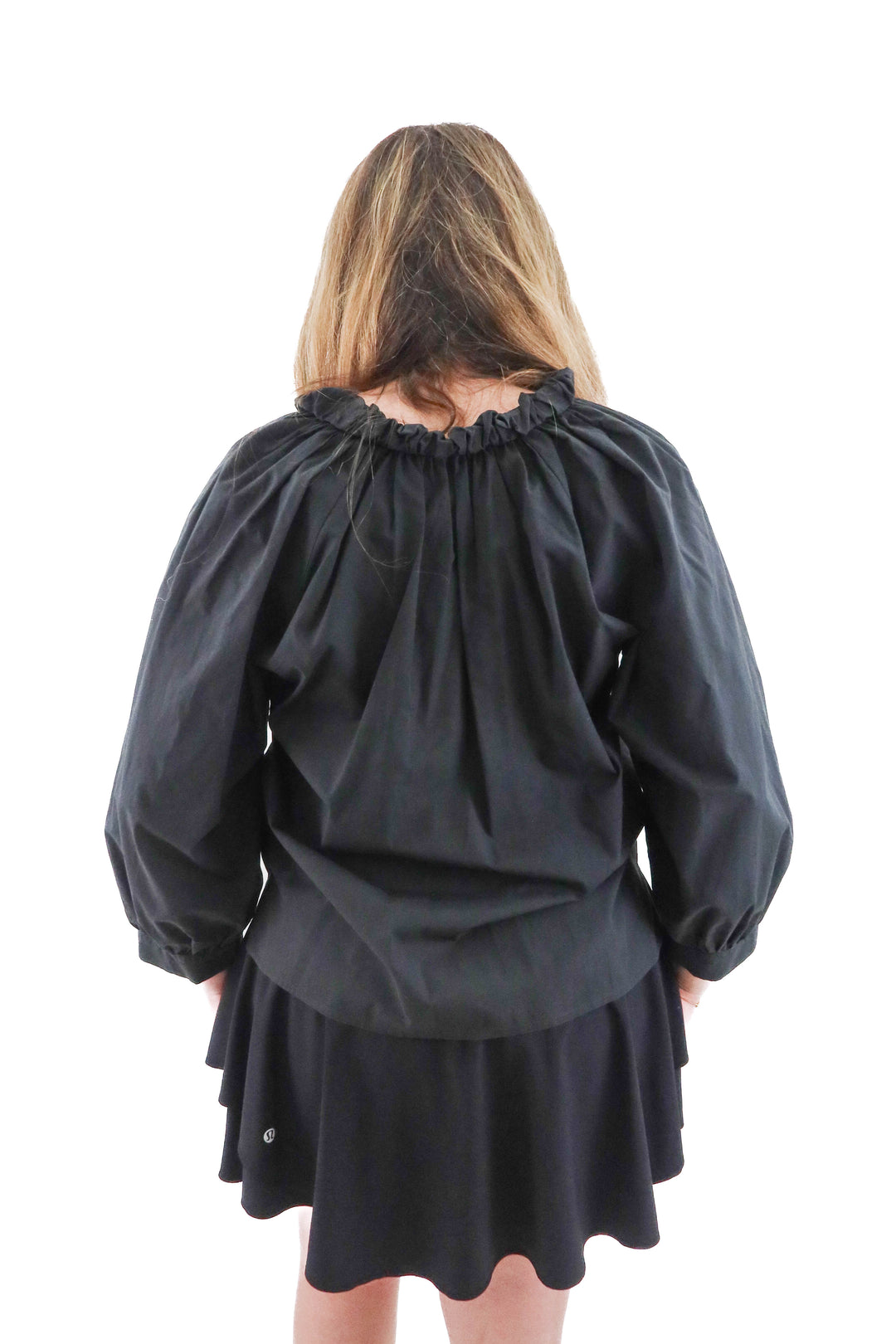 rails black ruffled blouse (m; retail $228)