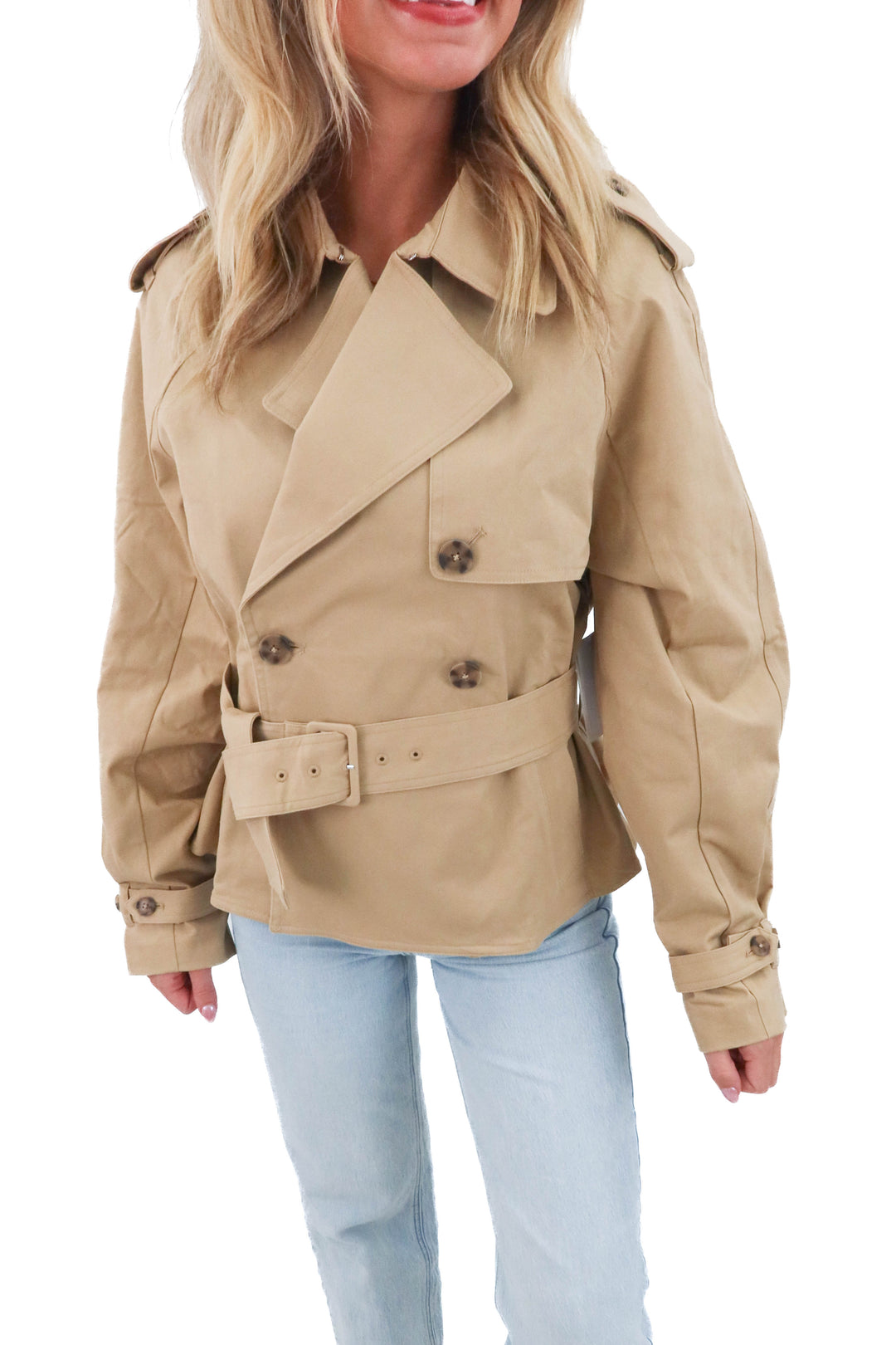 good american short trench coat NWT Retail $188 (s)