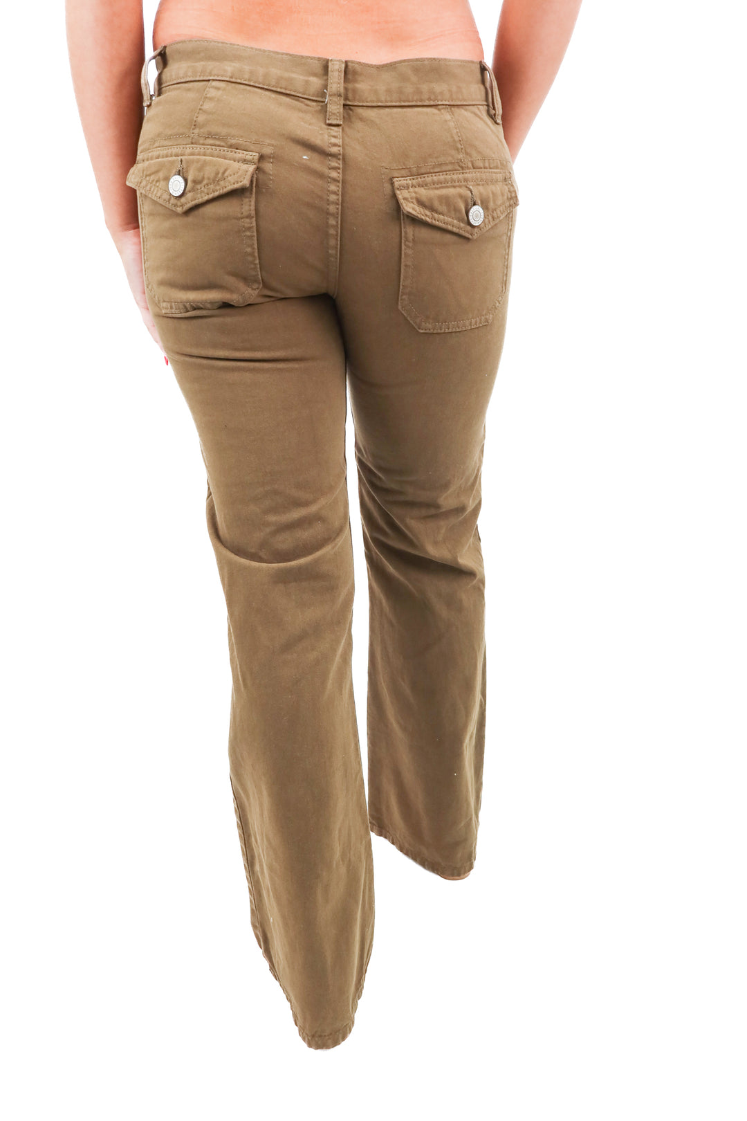 j. galt khaki green wide leg pants NWT (S; retail $40)