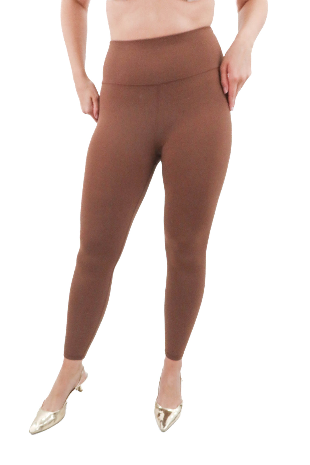 vuori brown leggings (l)
