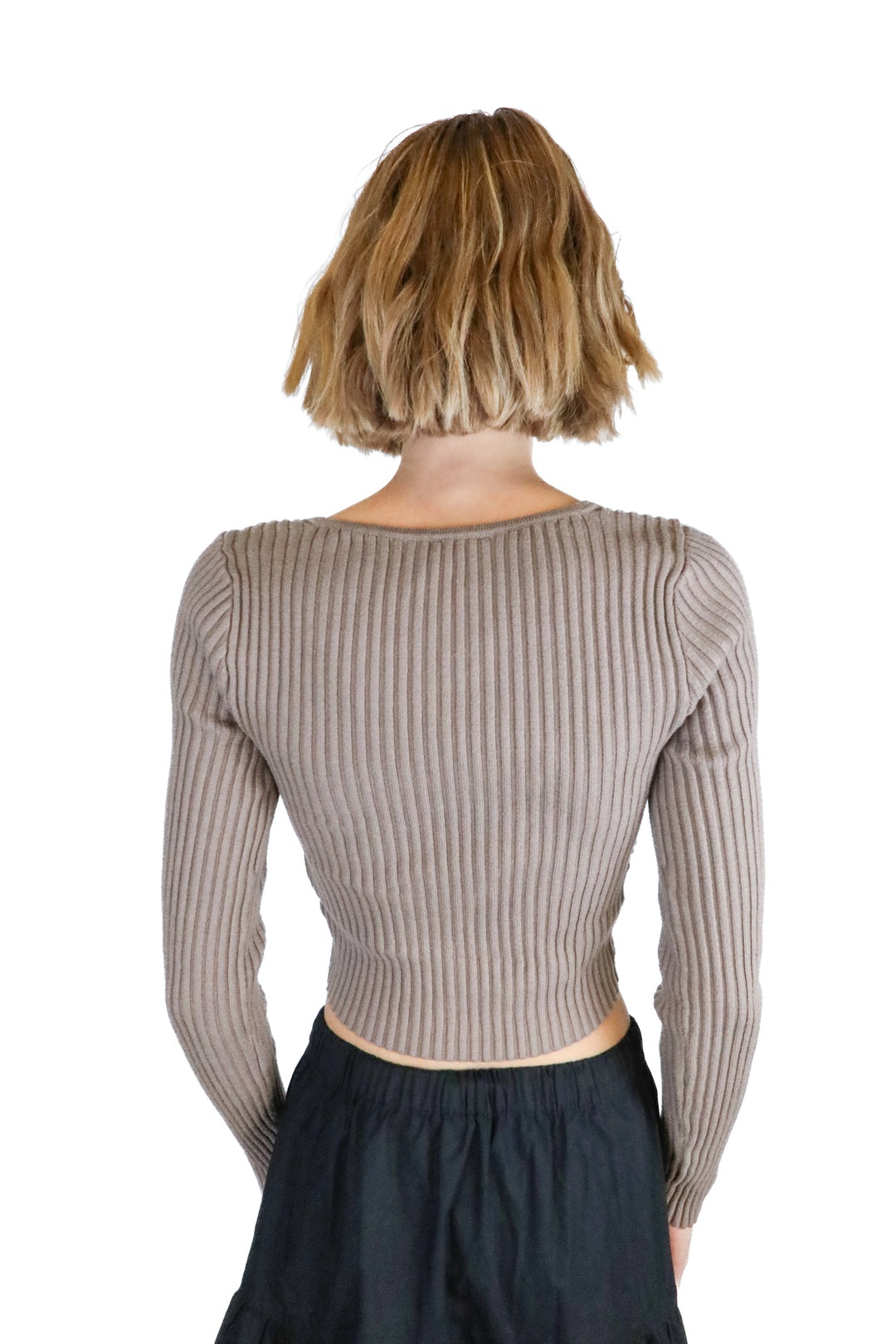 abercrombie criss cross knit top (s; retail $50)