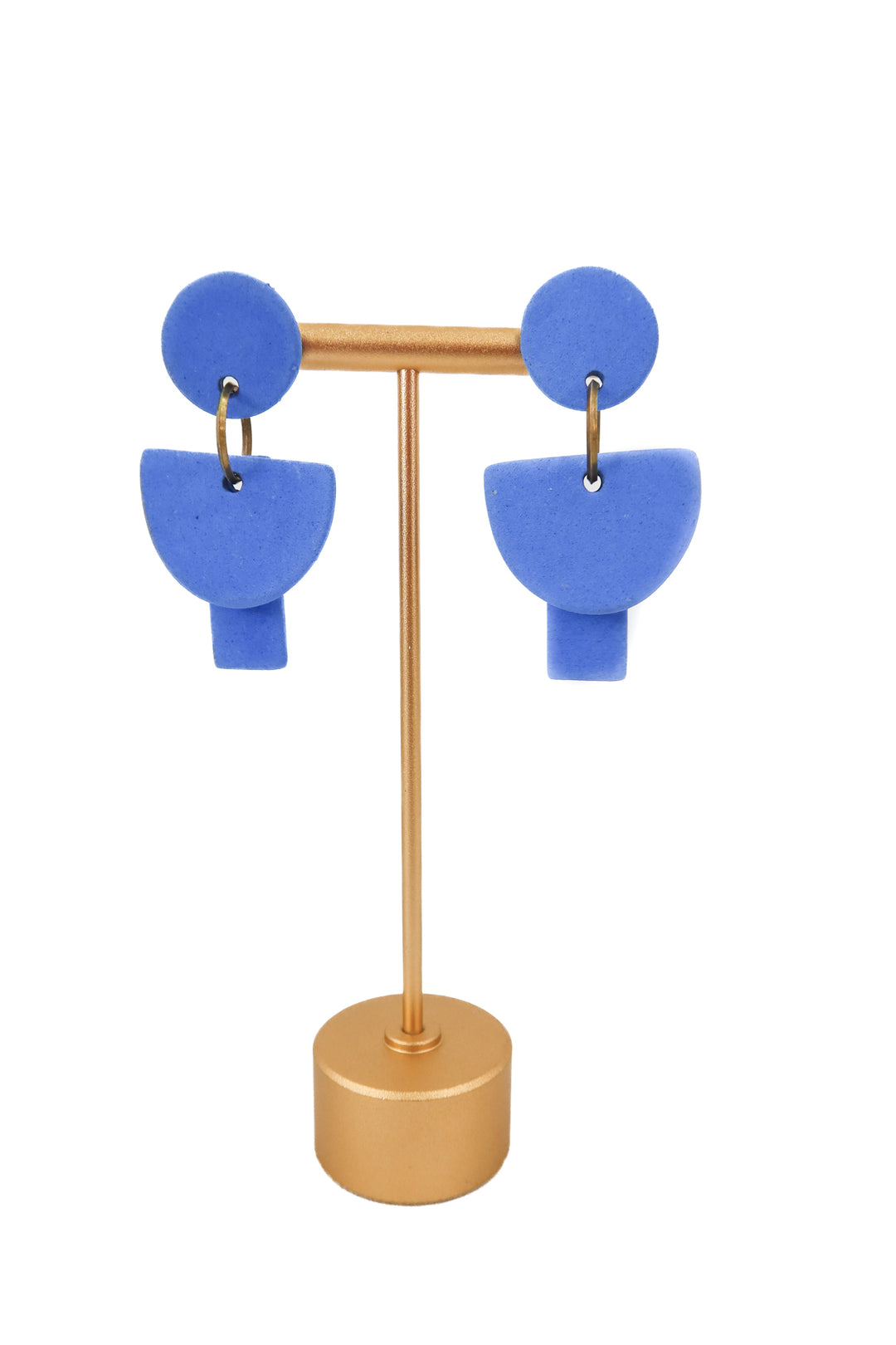 blue clay drop earrings