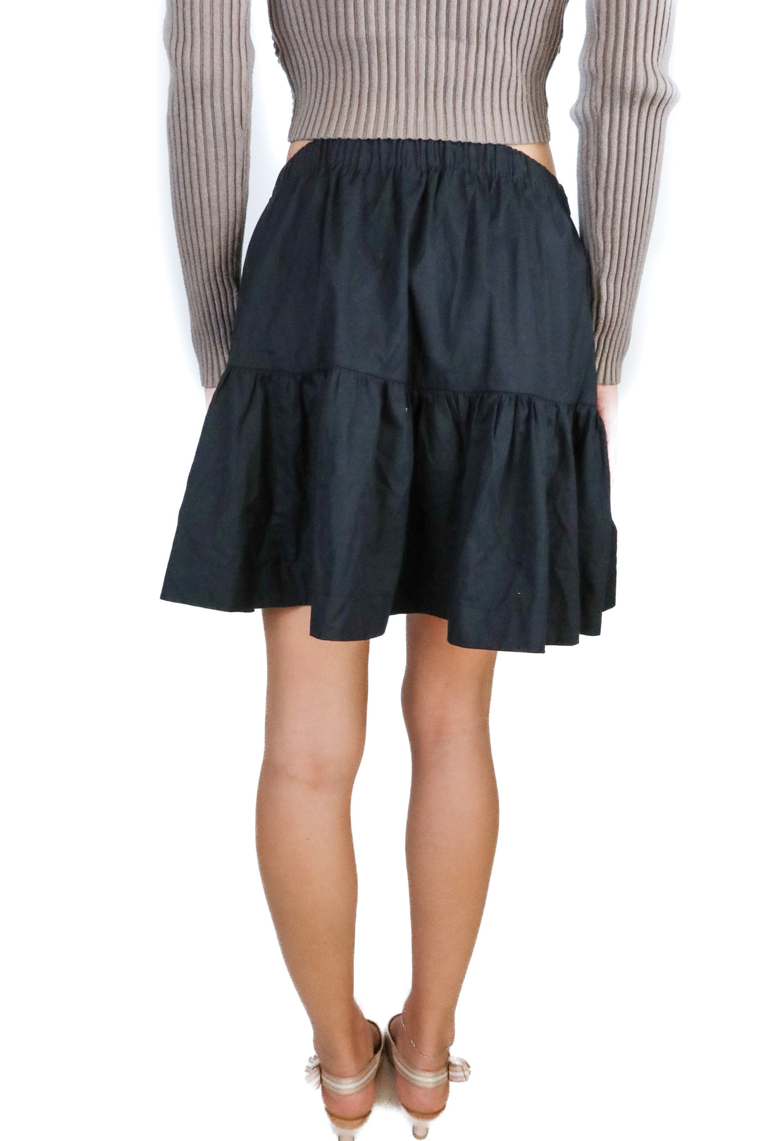 Abercrombie Black Ruffle Skirt (S; retail $60)