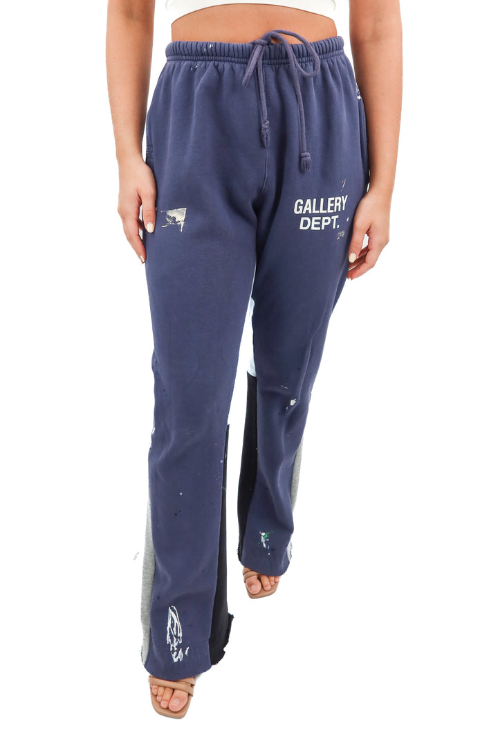 Gallery Dept. blue paint splatter sweatpants (M; retail $965)