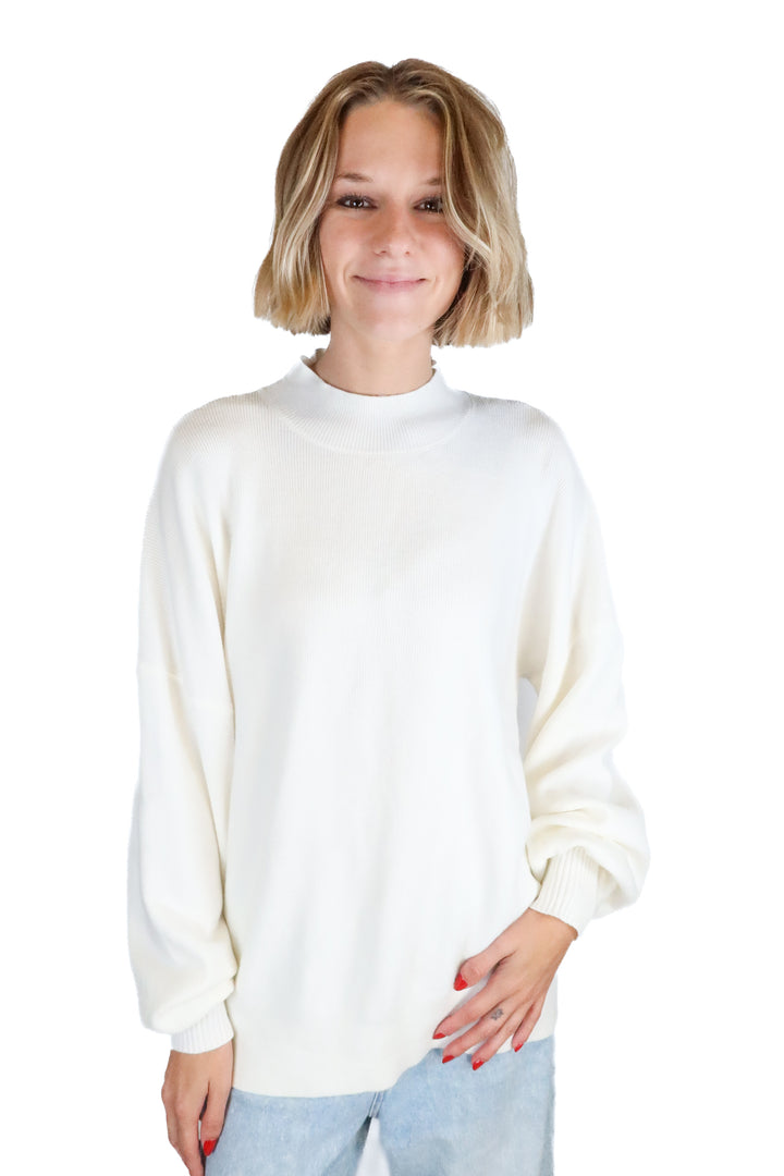 gentle fawn warm white turtleneck sweater (s)