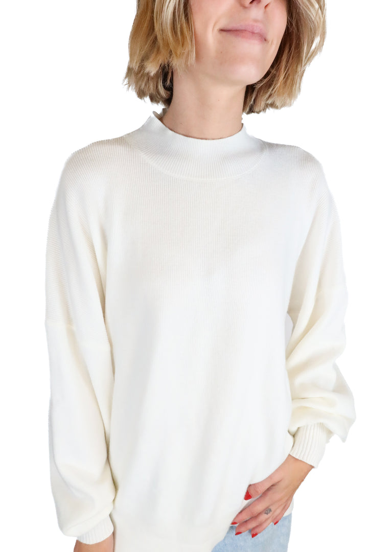 gentle fawn warm white turtleneck sweater (s)