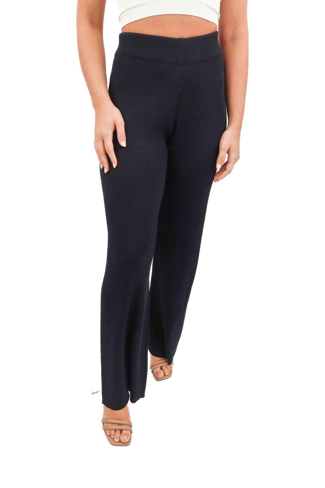 DISSH black ribbed tuxedo pants (S; retail $181)