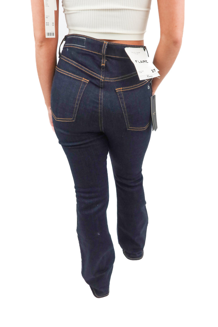 rag & bone casey high rise flare dark wash jeans NWT (27; retail $ 225)