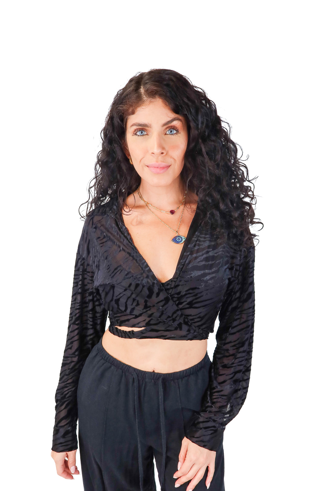 12th tribe black zebra top (m; retail $60)