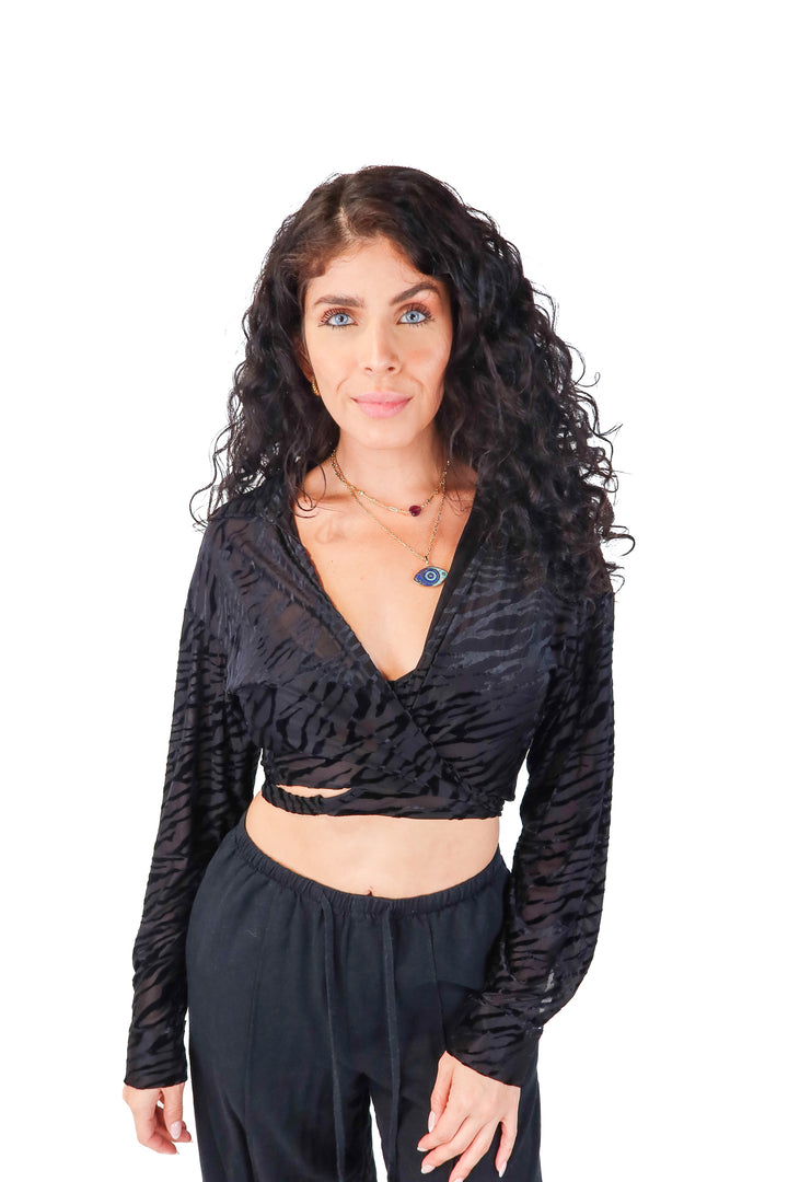 12th tribe black zebra top (m; retail $60)