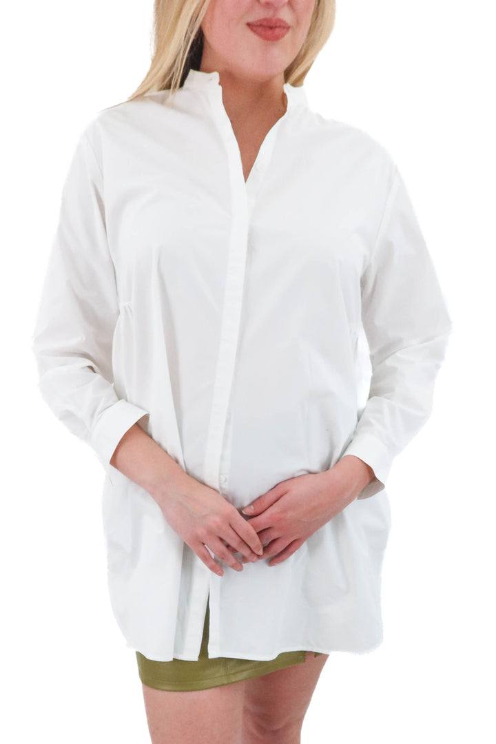 french connection white button dress (6; retail $148)