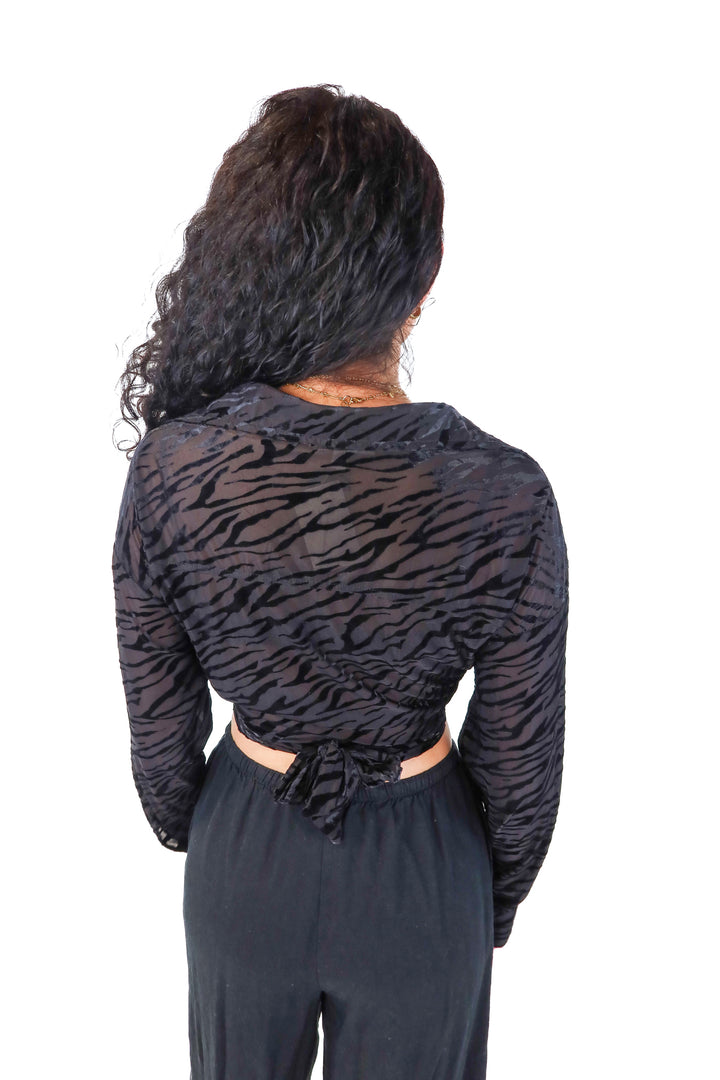 12th tribe black zebra top (m; retail $60)