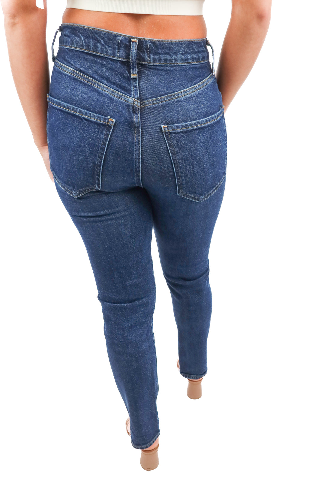 Agolde dark wash riley jeans (25L)