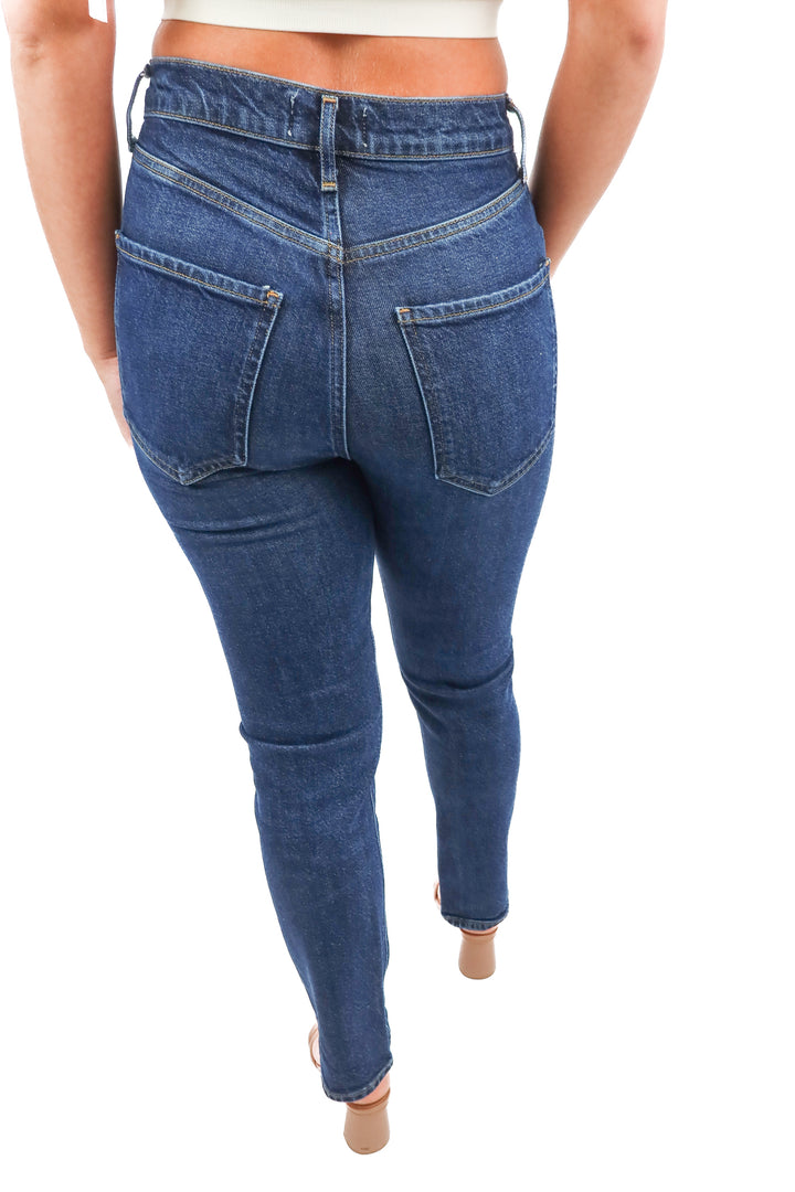Agolde dark wash riley jeans (25L)