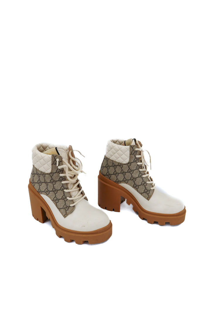 gucci platform lug sole boots (37.5)