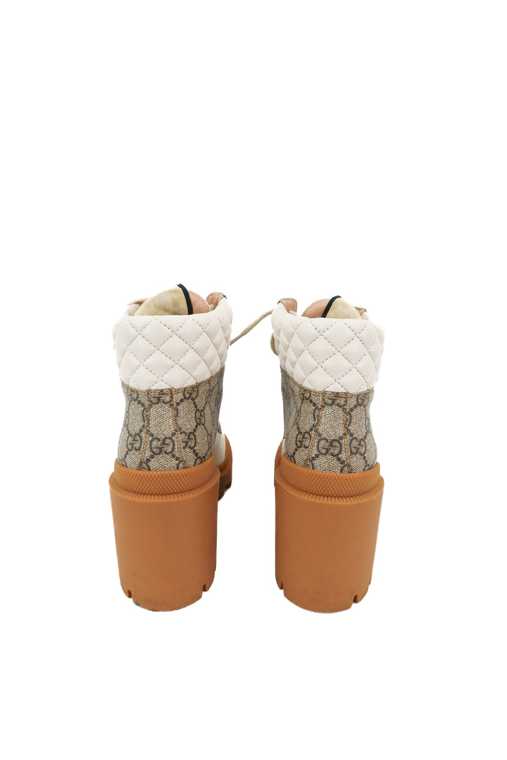gucci platform lug sole boots (37.5)