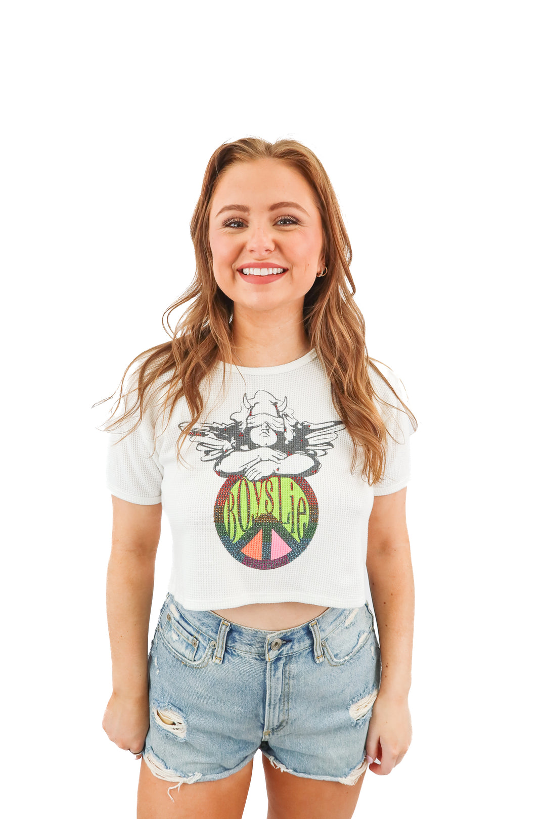 boys lie rainbow rhinestone tshirt (s)