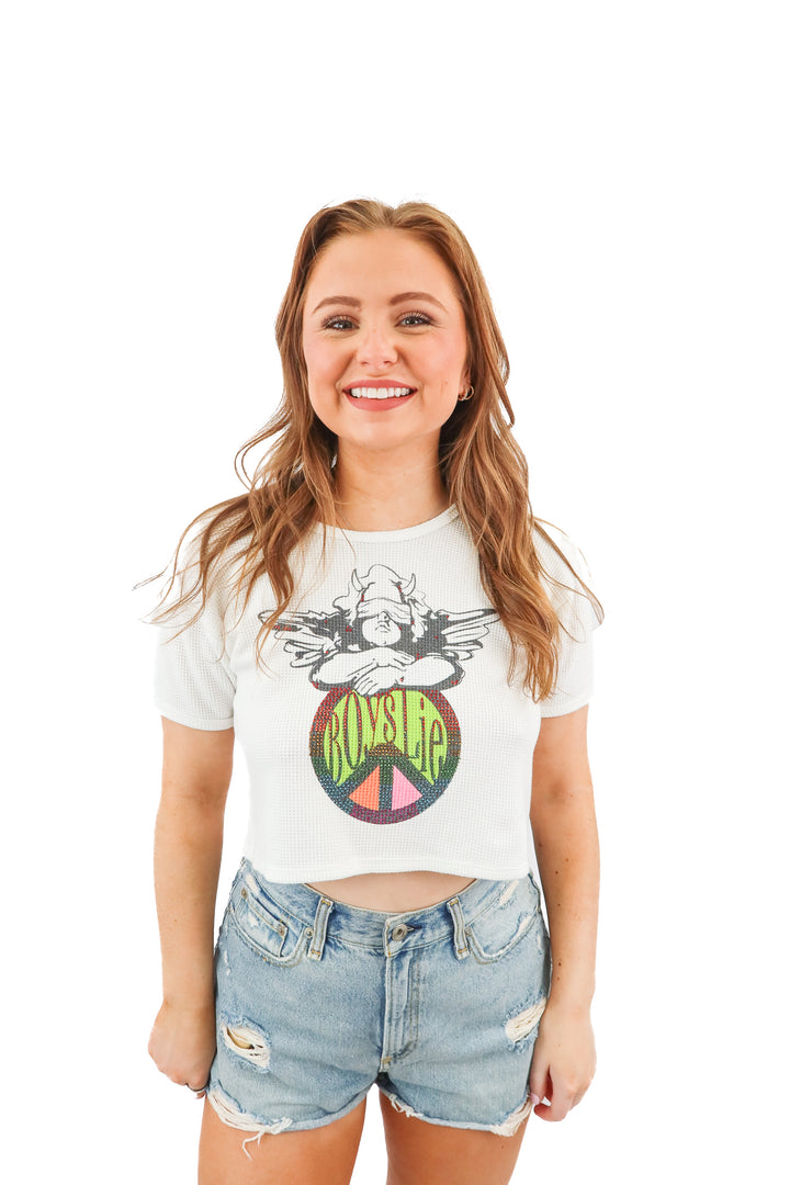 boys lie rainbow rhinestone tshirt (s)