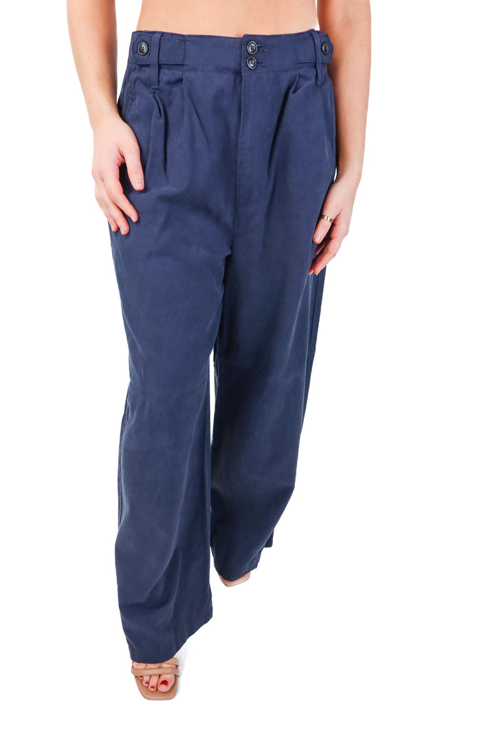 madewell blue trouser pants (2; retail $98)